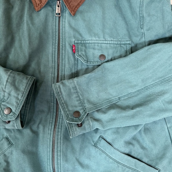 Levi's Cotten Canvas Utility Jacket Men's Green - Picture 3 of 5